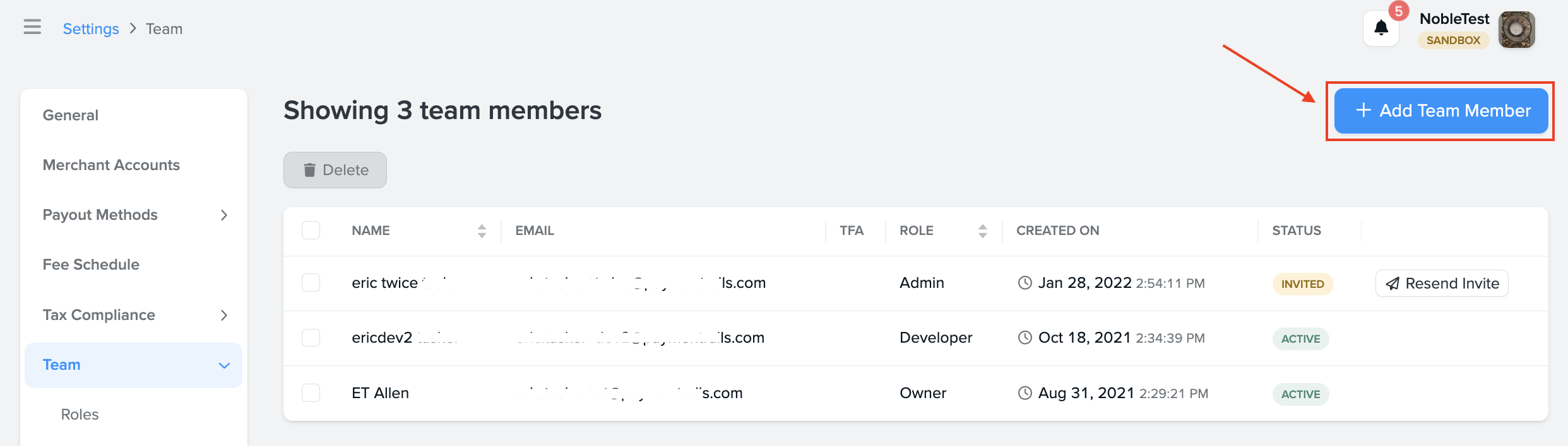 Adding a New Team Member